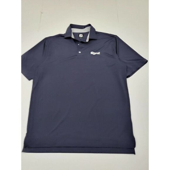 footjoy golf polo navy blue sz large short sleeve polyester - Picture 8 of 8